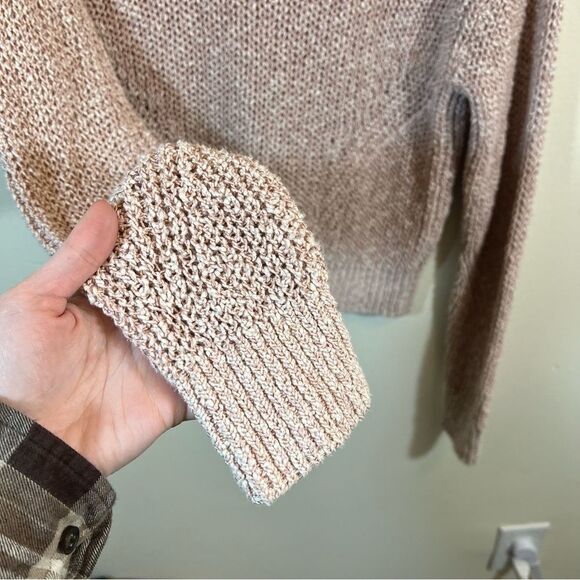 Veronica Beard Leah Rib Rose Gold Crewneck Sweater Medium Knit - Picture 8 of 13